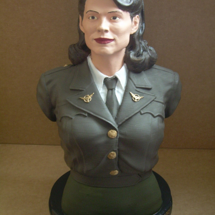 3d Print Of Peggy Carter Bust By Lacika3 