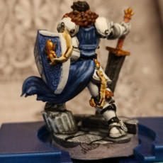 Picture of print of Male Paladin - Human/Half-orc (32mm scale miniature)