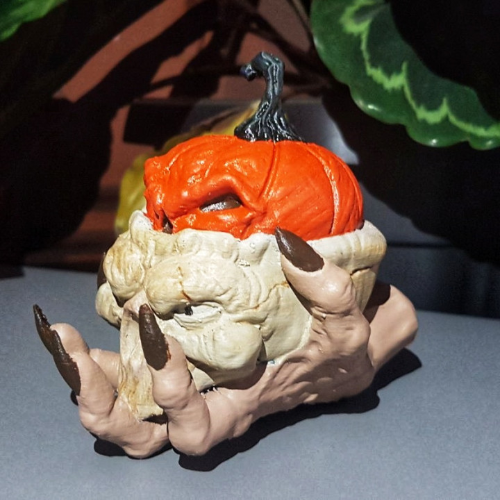 Halloween Pumpkin Skull Decoration image