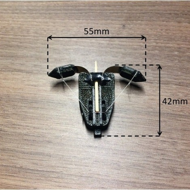 Mini 3D-printable crossbow image