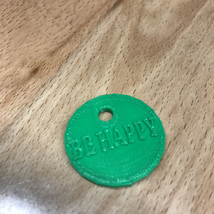 "BE HAPPY" Key Chain image
