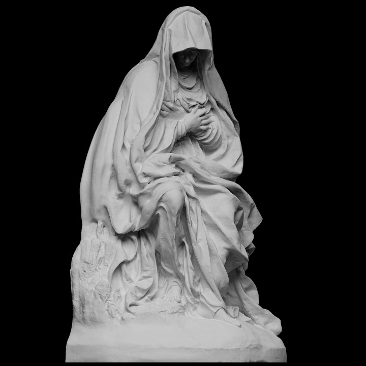 Seated Virgin Mary, Mater dolorosa image