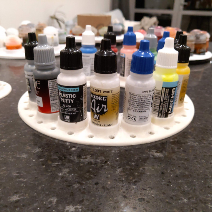 Paint Bottle Holders (Citadel and Vallejo) - filament roll fitting & standalone image