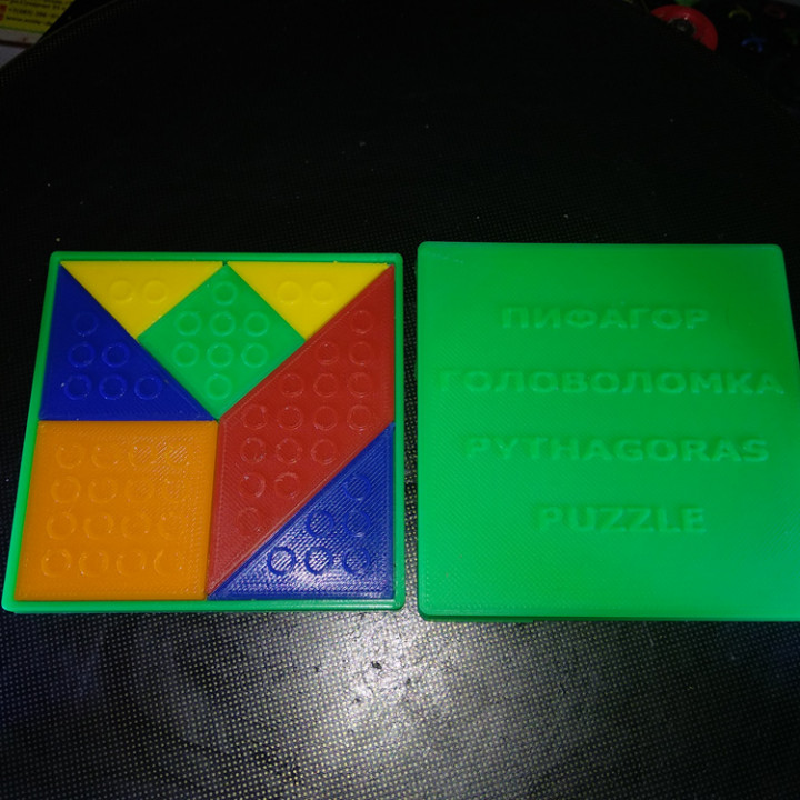 Pythagoras (resembling Tangram) game puzzle image