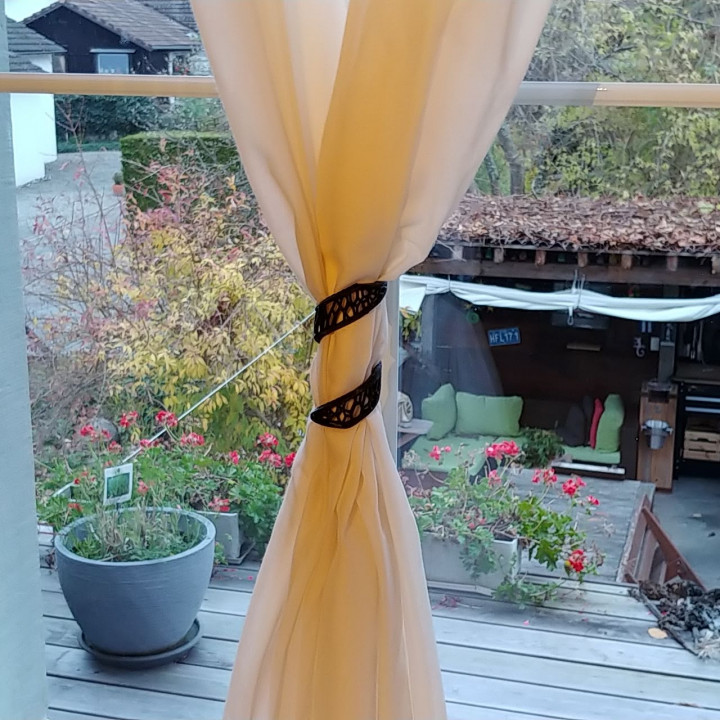 Voronoi curtain holder spiral image