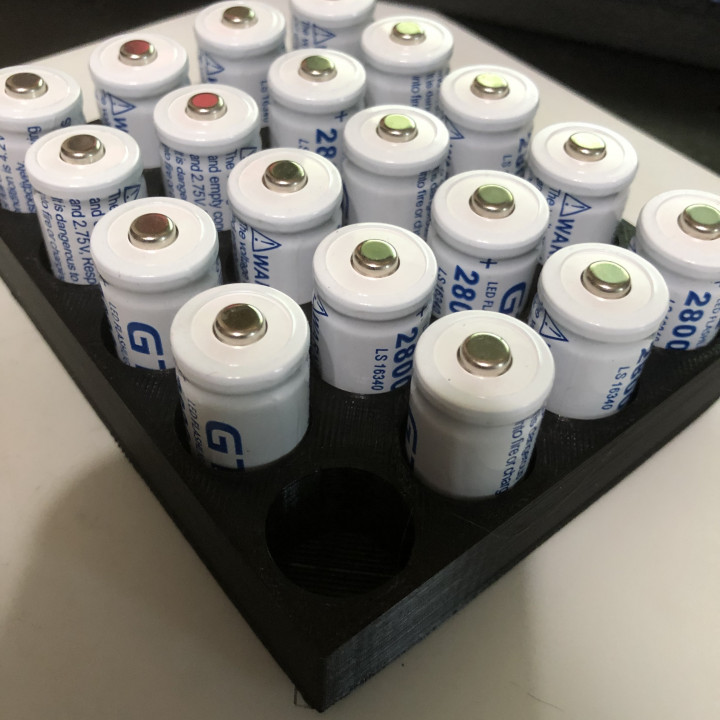 3D Printable Battery Storage CR123 20 by Gordon R Frey