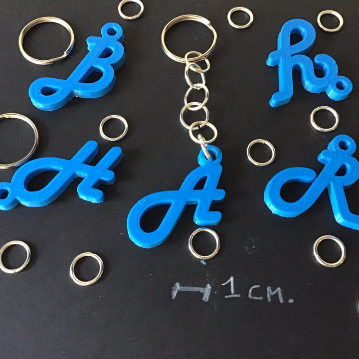 3d Letters for keychain and more image