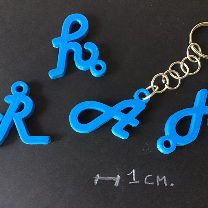 3d Letters for keychain and more image