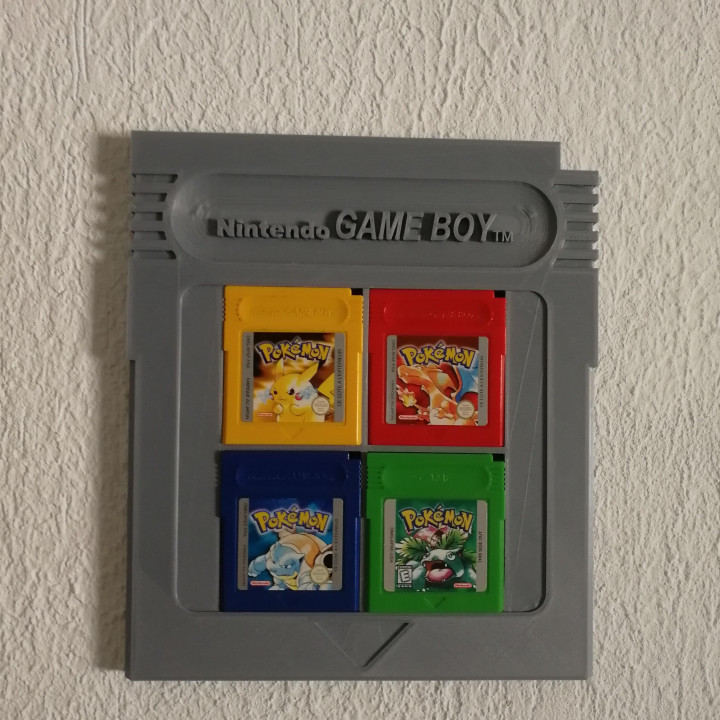 3D Printable Giant GAMEBOY Cartridge HOLDER by Yoann Mourot