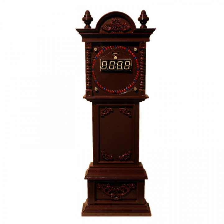 Grandfather Clock Case for EC1515B and DS1302 Rotating Clock Kits image