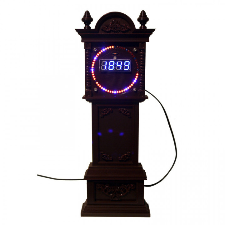 Grandfather Clock Case for EC1515B and DS1302 Rotating Clock Kits image
