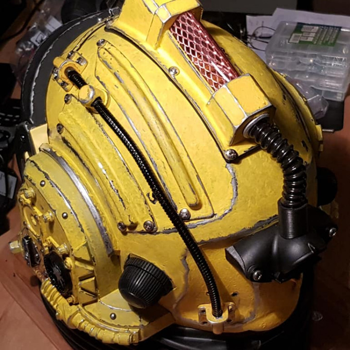 Doctor Who Orange Space suit helmet build image