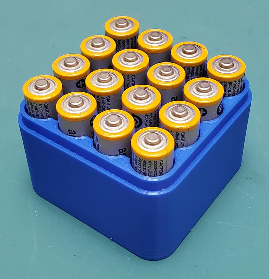 3D Printable 16x AA Battery box by B Murphy