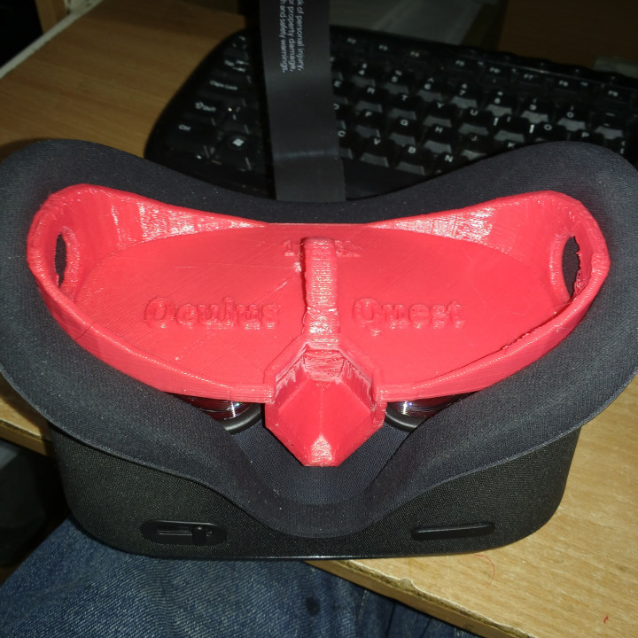 Oculus Quest Lens Protection with inner nose piece Text for 128 Gb or 64 Gb image