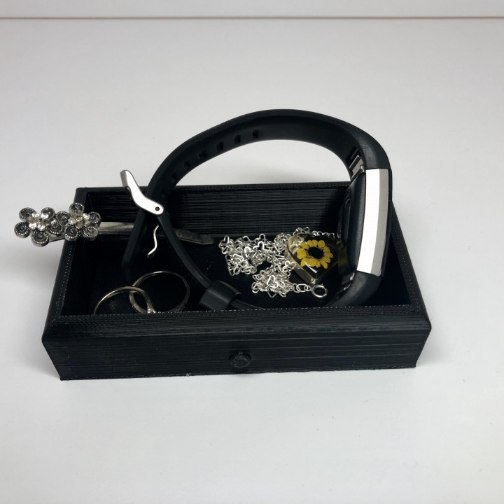 Jewelry Box, Jewelry Holder, Small Nicknack Box, Miniature Drawer, Change Holder, Make up Holder image