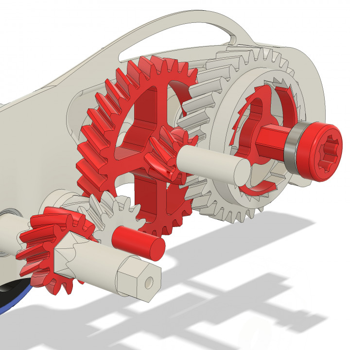 Helical Gears for Dual Mode Windup Car (Remix) image