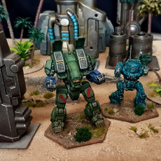 Picture of print of ARC-1A Archer "42 Bird Salute" for Battletech