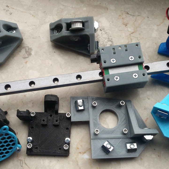 3D Printable Creality Ender-4 Mega Rails Upgrade - linear rails at X ...