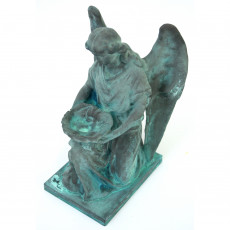 Picture of print of Angel holding a bowl from Highgate Cemetery