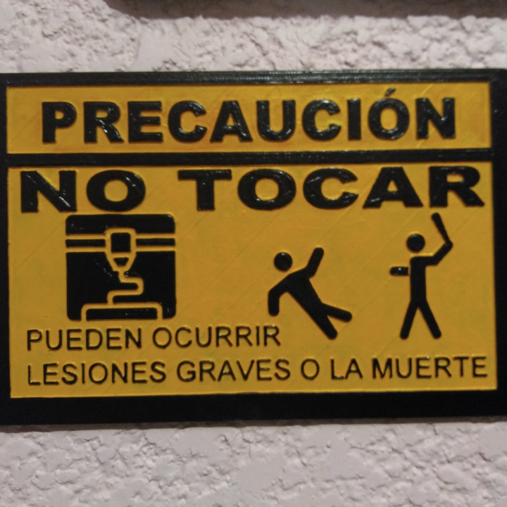Dont touch sign (spanish) image