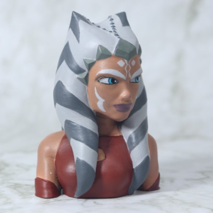 асока тано 3d 3D Print of Ahsoka Tano Bust by themachinebros