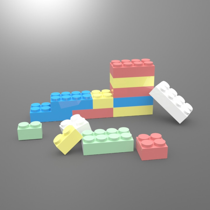 Lego Bricks 3 size in 1 image