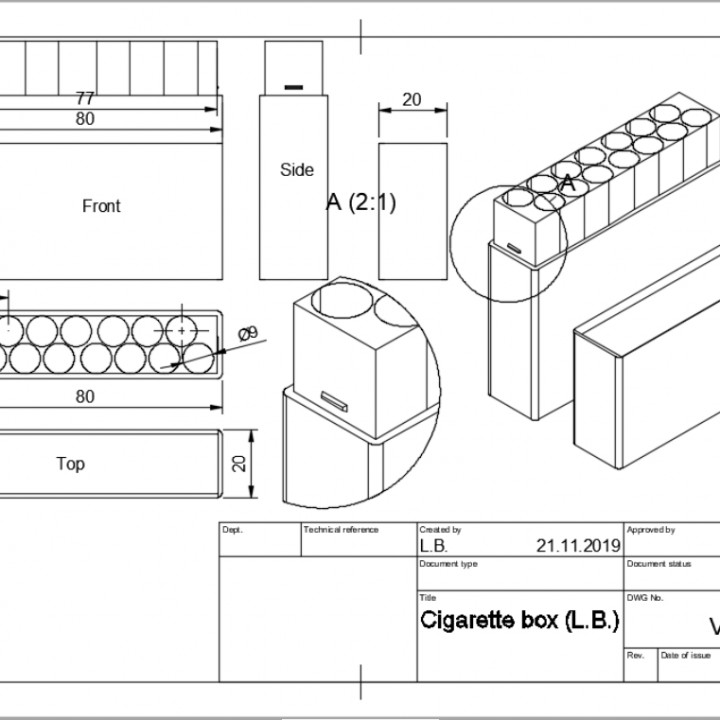 Cigarette box image