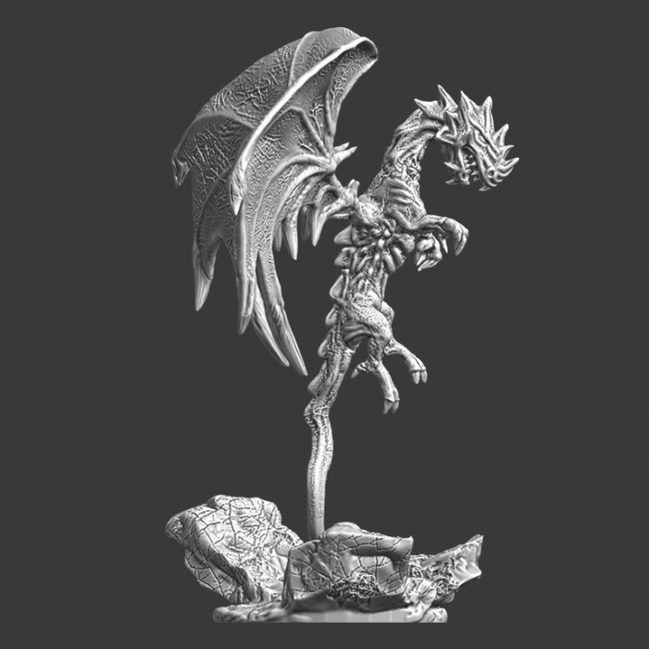 3D Printable Dragon - 28mm miniature kit by BlueBoxGoblin