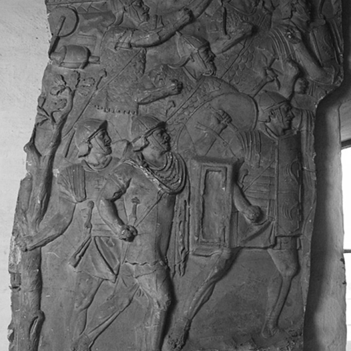 Trajan's Column [CXV] Roman Soldiers Attacking image