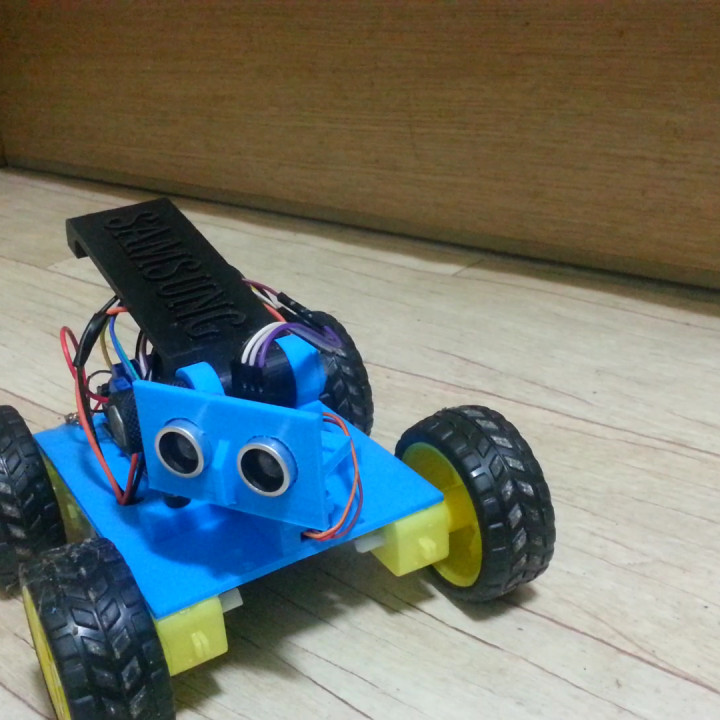 Create a robot car to avoid obstacles image