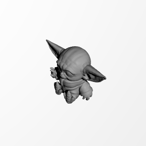 3D Printable Baby Yoda by César Mujica Castro