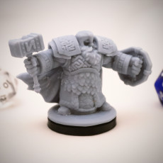 Picture of print of Dwarven Infantry 01 Miniature - pre-supported