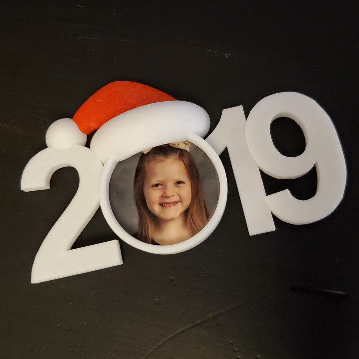 2019 Christmas Picture Ornament image