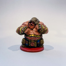 Picture of print of Dwarf Brawler Variant Miniature - pre-supported