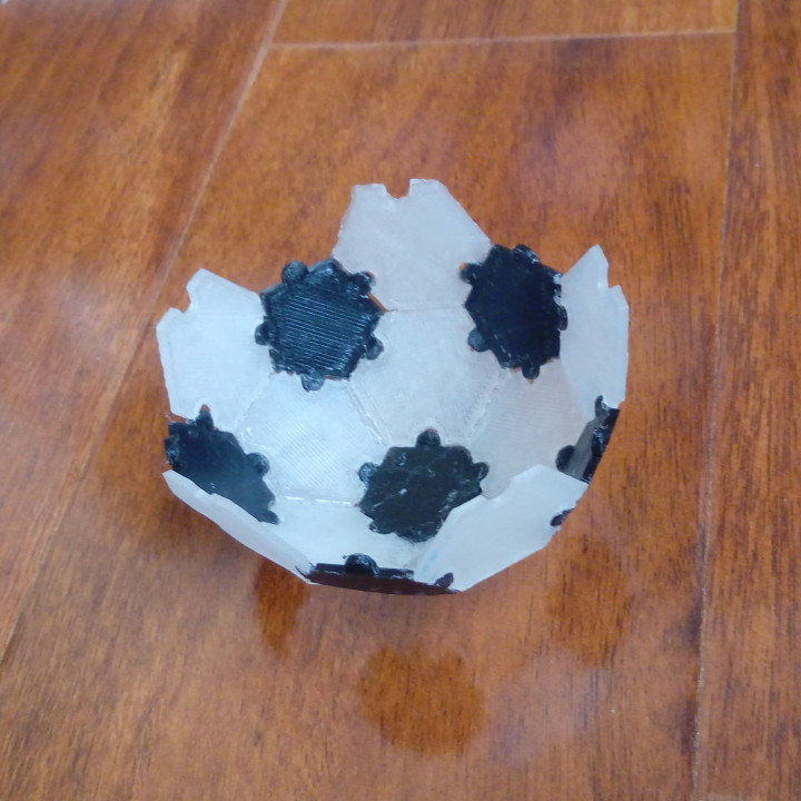 Soccer polyhedron jigsaw image
