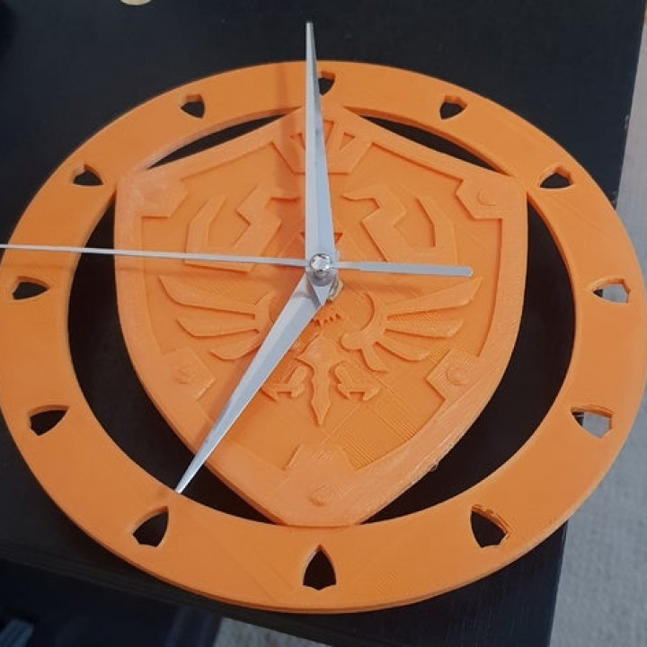 Zelda hylian shield clock image