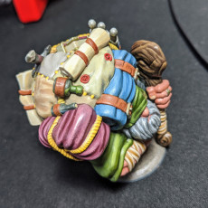 Picture of print of Dwarven Travelling Merchant Miniature - pre-supported