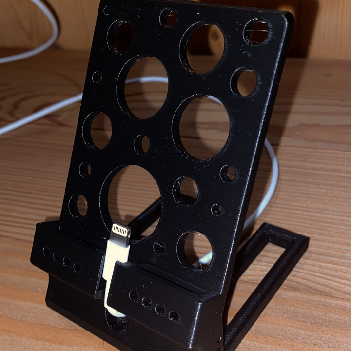 phone holder/stand with charge cable image
