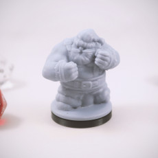 Picture of print of Dwarven Brawling Santa Miniature - pre-supported
