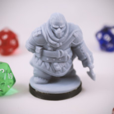 Picture of print of Dwarven Rogue 08 Miniature - pre-supported