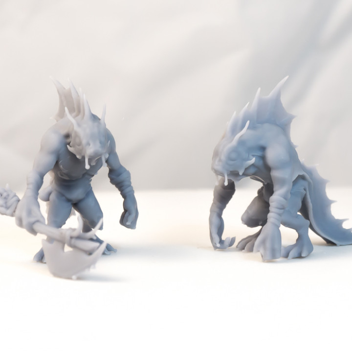 Fishmen - DnD Characters - 3 Poses image
