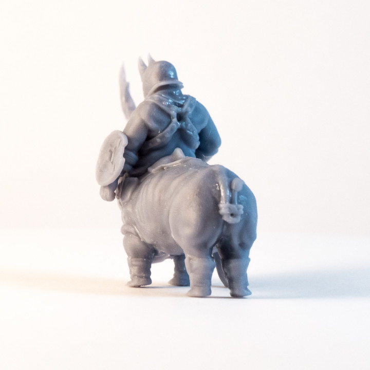 Rhino Centaur - 3D Printable Character - 2 Poses image