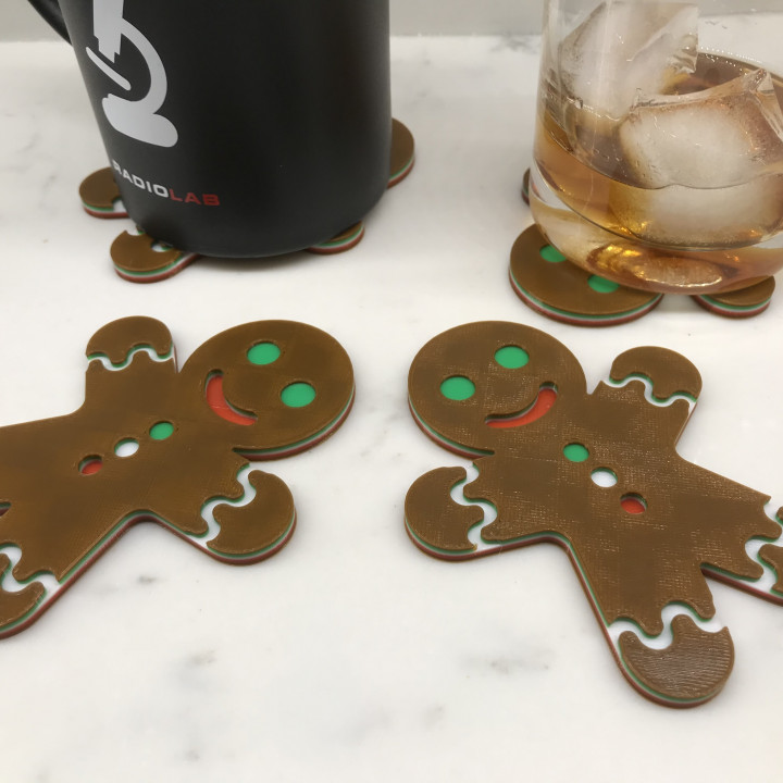 Gingerbread Man Coasters image