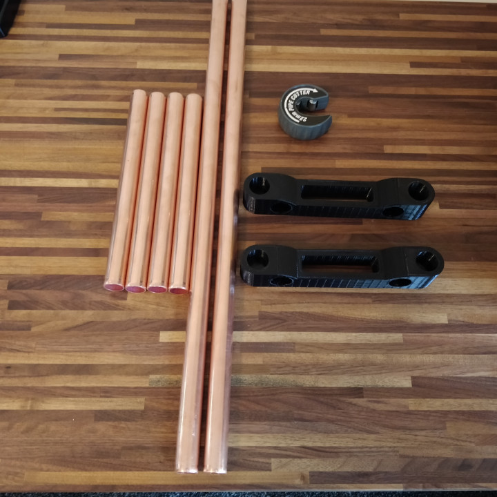 Filament spool storage.  22mm copper pipe image