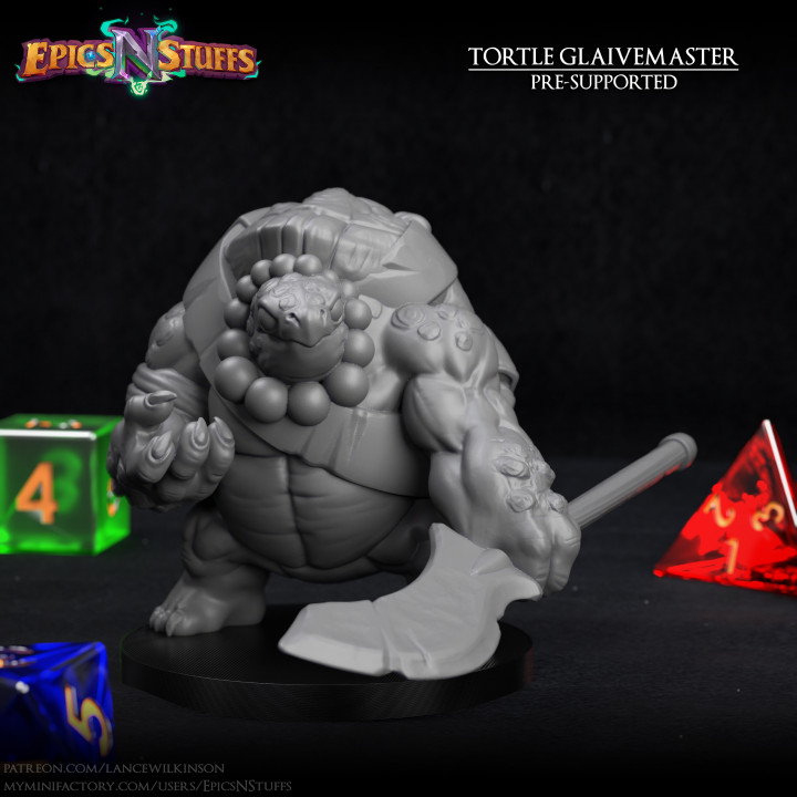 Tortle Glaive Master Miniature - Pre-Supported's Cover
