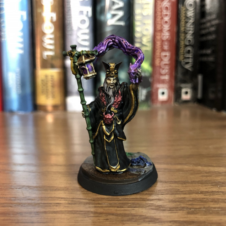 3д Империя Hi 3D Print of Senin Hi - Fire Mage - Dragon Empire - Titan Forge Miniatures  December 2019 by Egotistical Epi