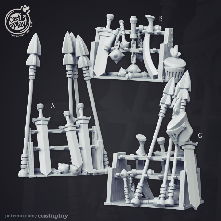 D Printable Weapon Racks Pre Supported By Cast N Play