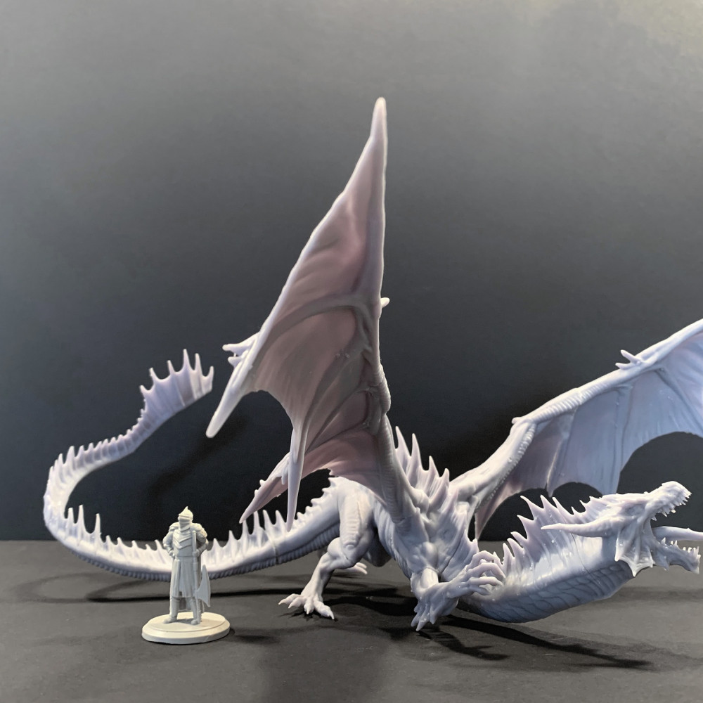3D Printable Green Dragon Pose#3 by Mini Monster Mayhem