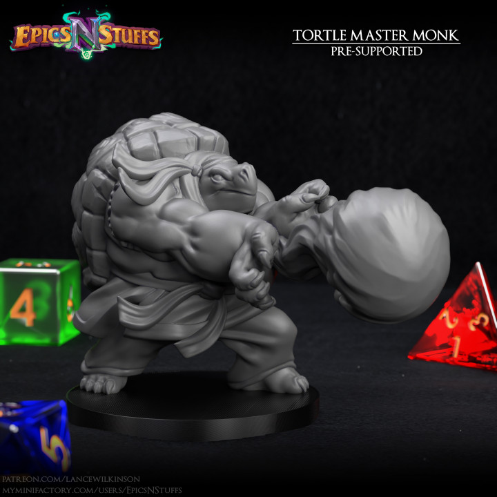 Tortle Master Monk Miniature - Pre-Supported's Cover