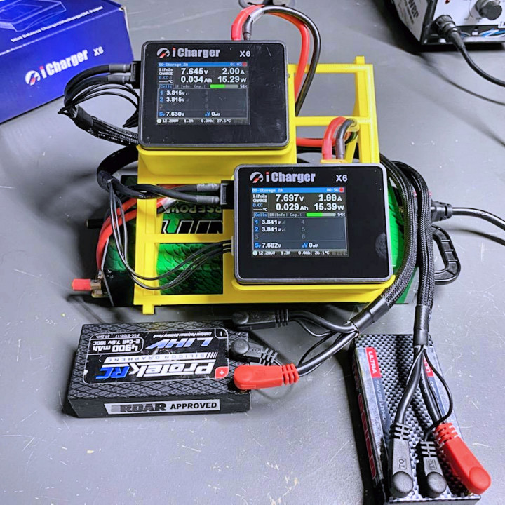 3D Printable Dual iCharger X6 Holder by John Printer